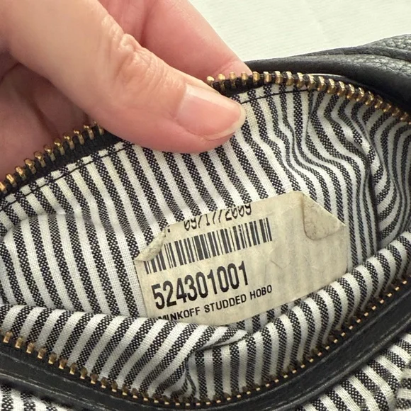 Minkette by Rebecca Minkoff Black Hobo Bag with Gold Accents